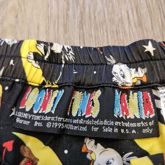 Vtg Looney Tunes Warner Bros Halloween Silk Shorts XL 1995 Taz Bugs Bunny 90s - Picture 6 of 9